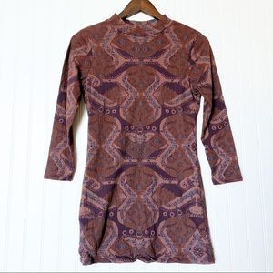 FREE PEOPLE Cute N Cozy Bodycon Dress Berry Combo